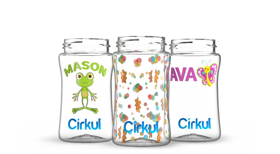 Custom 12oz. Plastic Bottle & Comfort Grip Lid